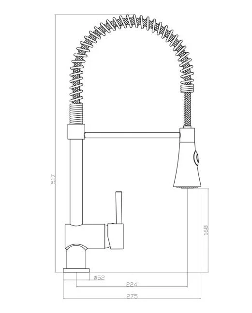 Santary Ware Pull out Shower Spout Kitchen Faucet