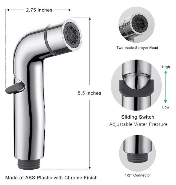 Water Saving Two Function Toilet Hand Sprayer Shower Healthy Toilet Faucet Sprayer Hand Shower Head Bathroom Bidet Shataff Toilet Seat Bidet Sprayer