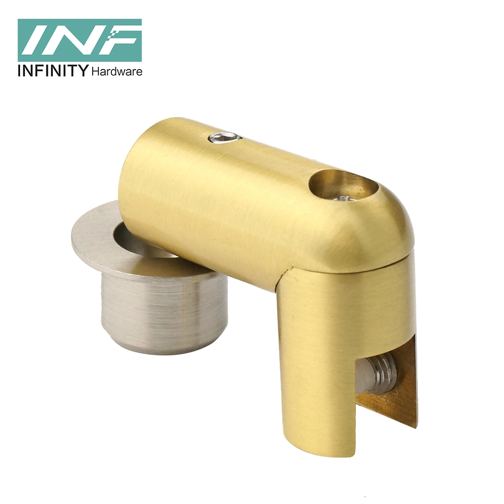 Factory Direct Hot Selling Stainless Steel 304 Brass Glass Fittings Glass Door Fitting Shower Room Tube Head Connector Bathroom Accessories