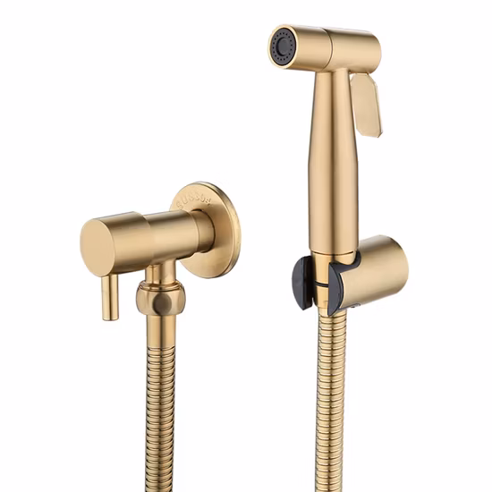 Spruzzatore per bidet WC da bagno in ottone cromato