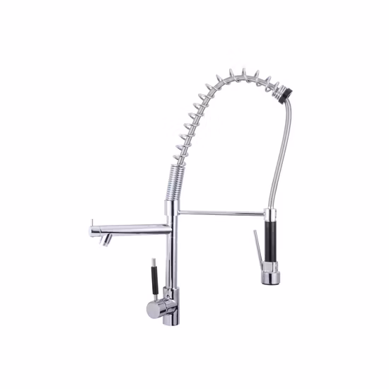 Miscelatore per lavello a molla per sanitari Rubinetto da cucina per acqua potabile a 3 vie estraibile